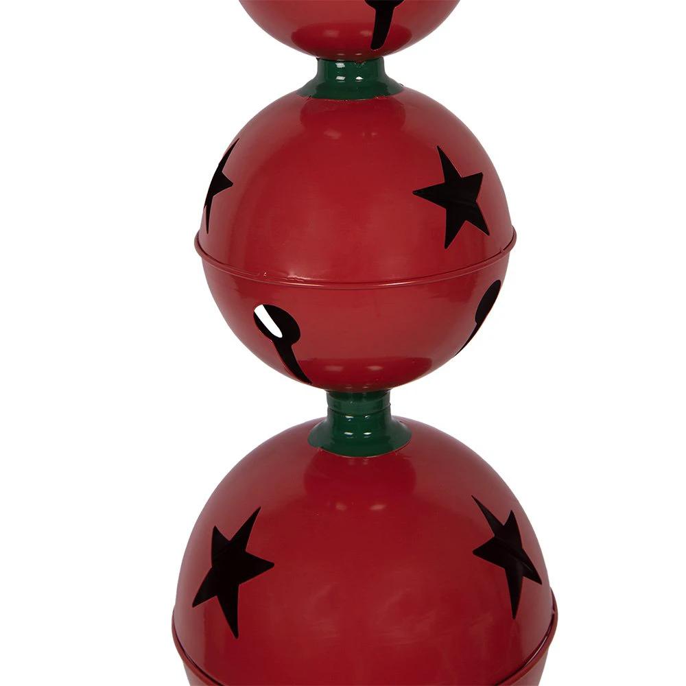 Christmas Decoration Statue Ø 31x193 cm Red Green Metal by Clayre & Eef.