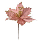 Artificial plant Christmas star Ø 24x27 cm Pink Plastic Christmas decoration by Clayre & Eef.