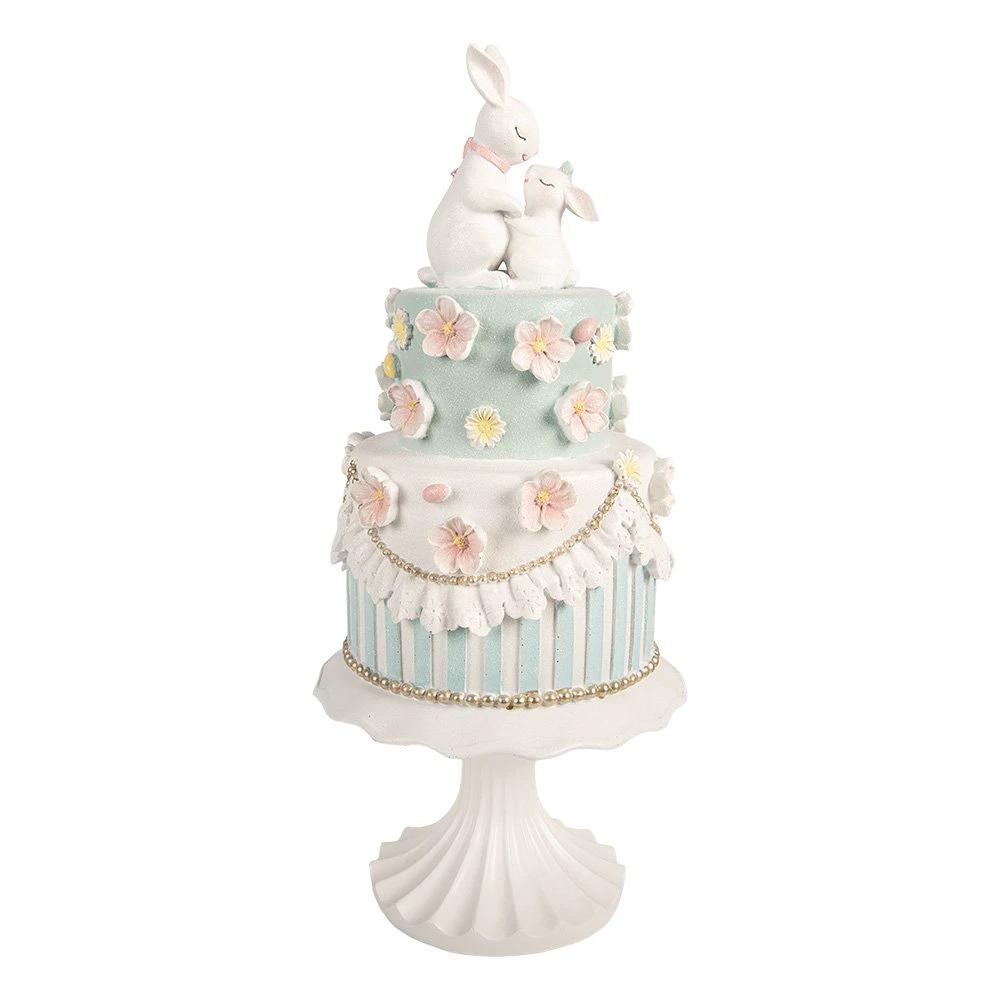 Dekorationsbild Kuchen Ø 20x45 cm Weißer Kunststoff von Clayre & Eef.