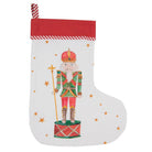 Weihnachtsstrumpf Weiß Rot, Baumwolle 30x1x40 cm von Clayre & Eef.