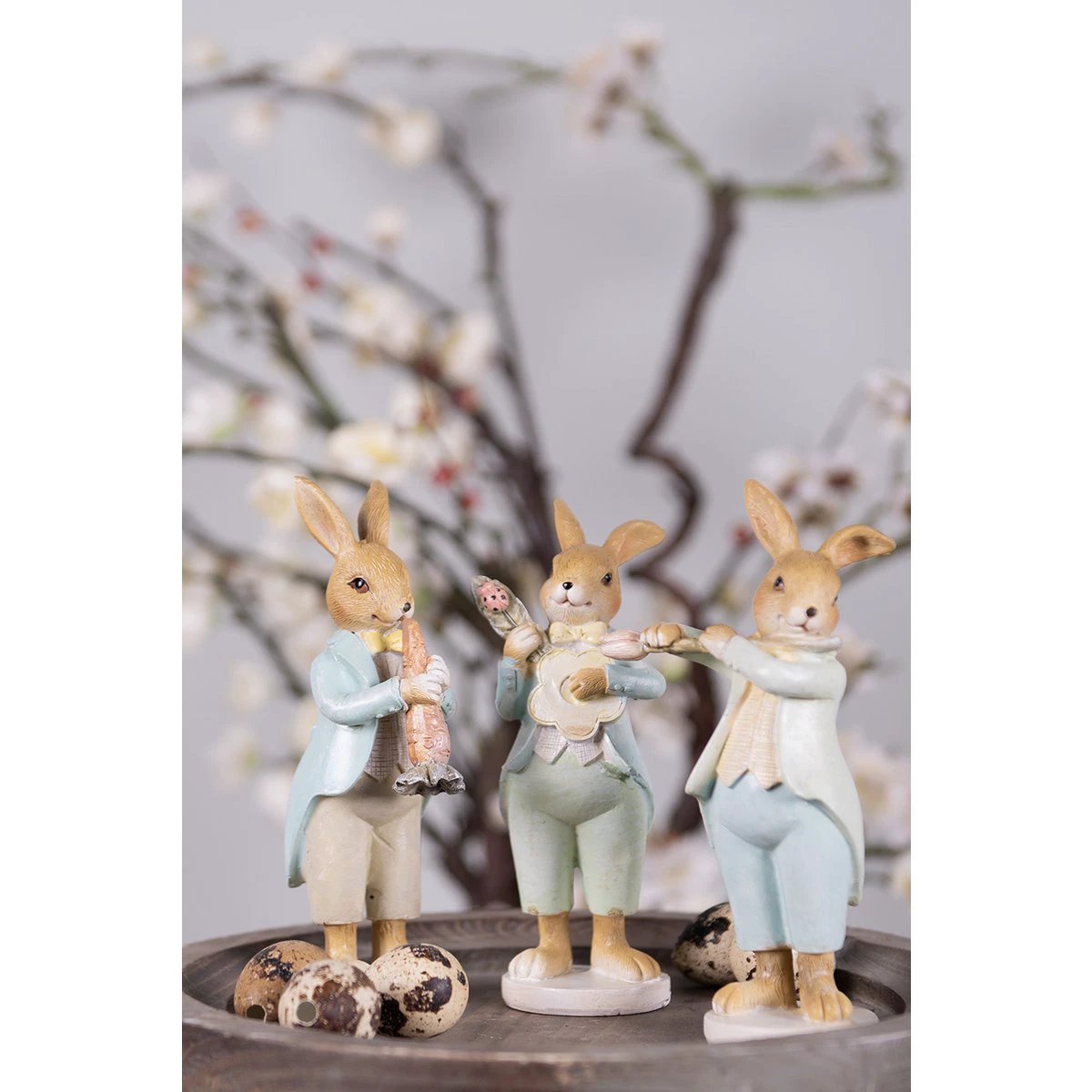 Decoration rabbit 7x5x15 cm by Clayre & Eef.