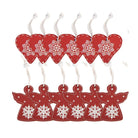 Kersthanger Set van 12 Hart 13x13 cm Rood Hout by Clayre & Eef.