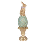 Decoration Statue Rabbit Ø 8x29 cm Brown Plastic by Clayre & Eef.