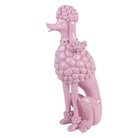 Decoration image dog Poodle 13x17x33 cm pink plastic by Clayre & Eef.