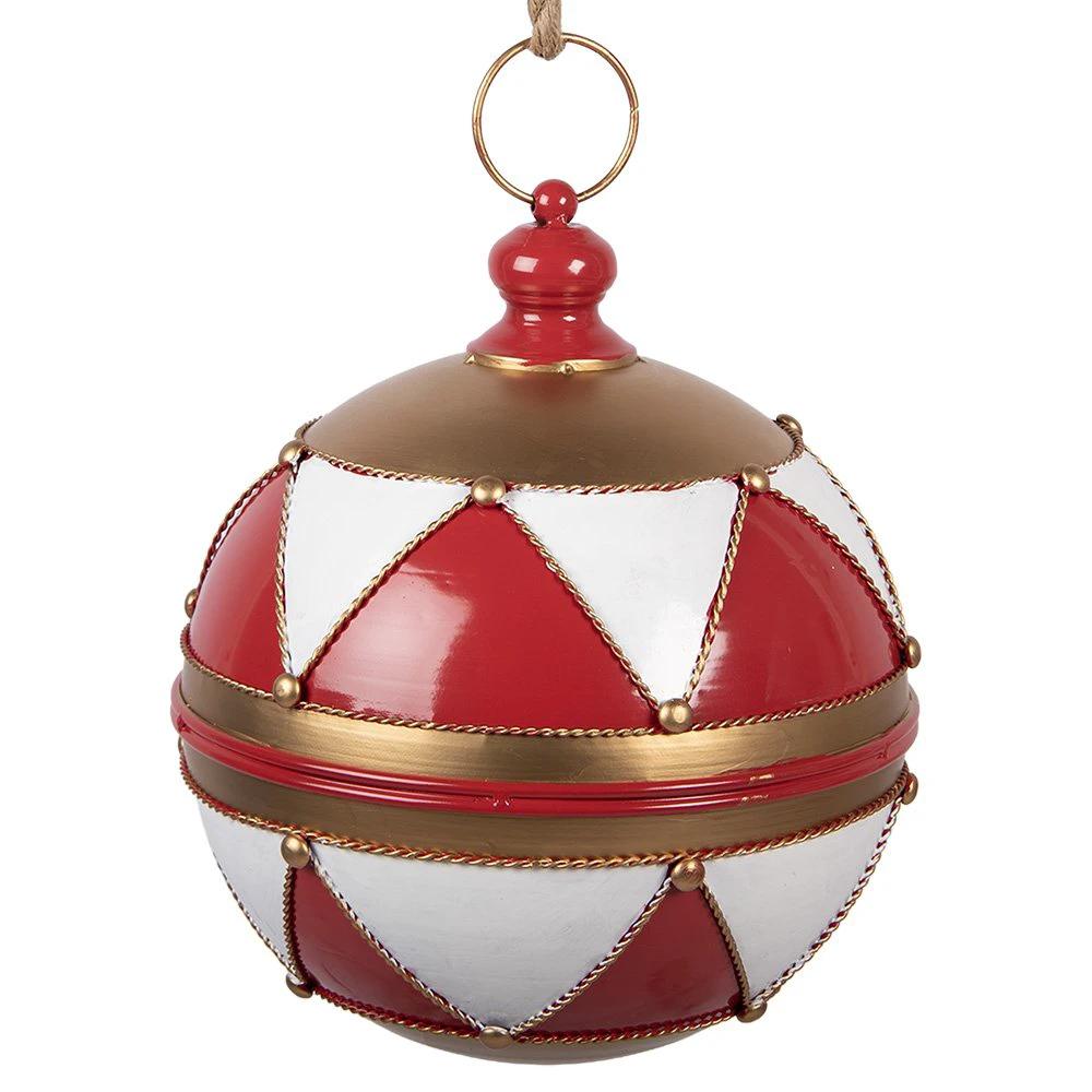 Christmas Decoration Image Christmas Ball Ø 31x36 cm Red Metal by Clayre & Eef.