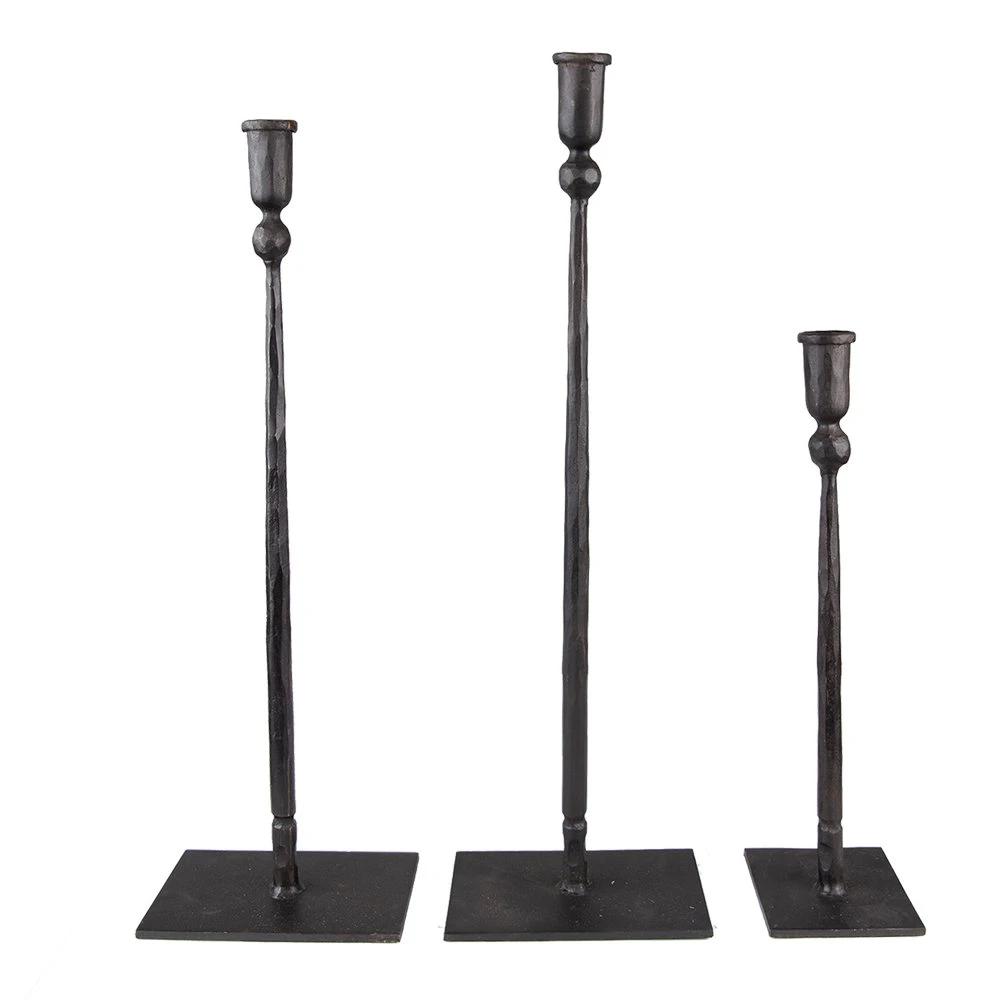 Candlestick (set of 3) 16x10x52 / 16x10x49 / 10x9x35 cm by Clayre & Eef.