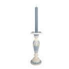 Candlestick Ø 10x27 cm blue plastic by Clayre & Eef.