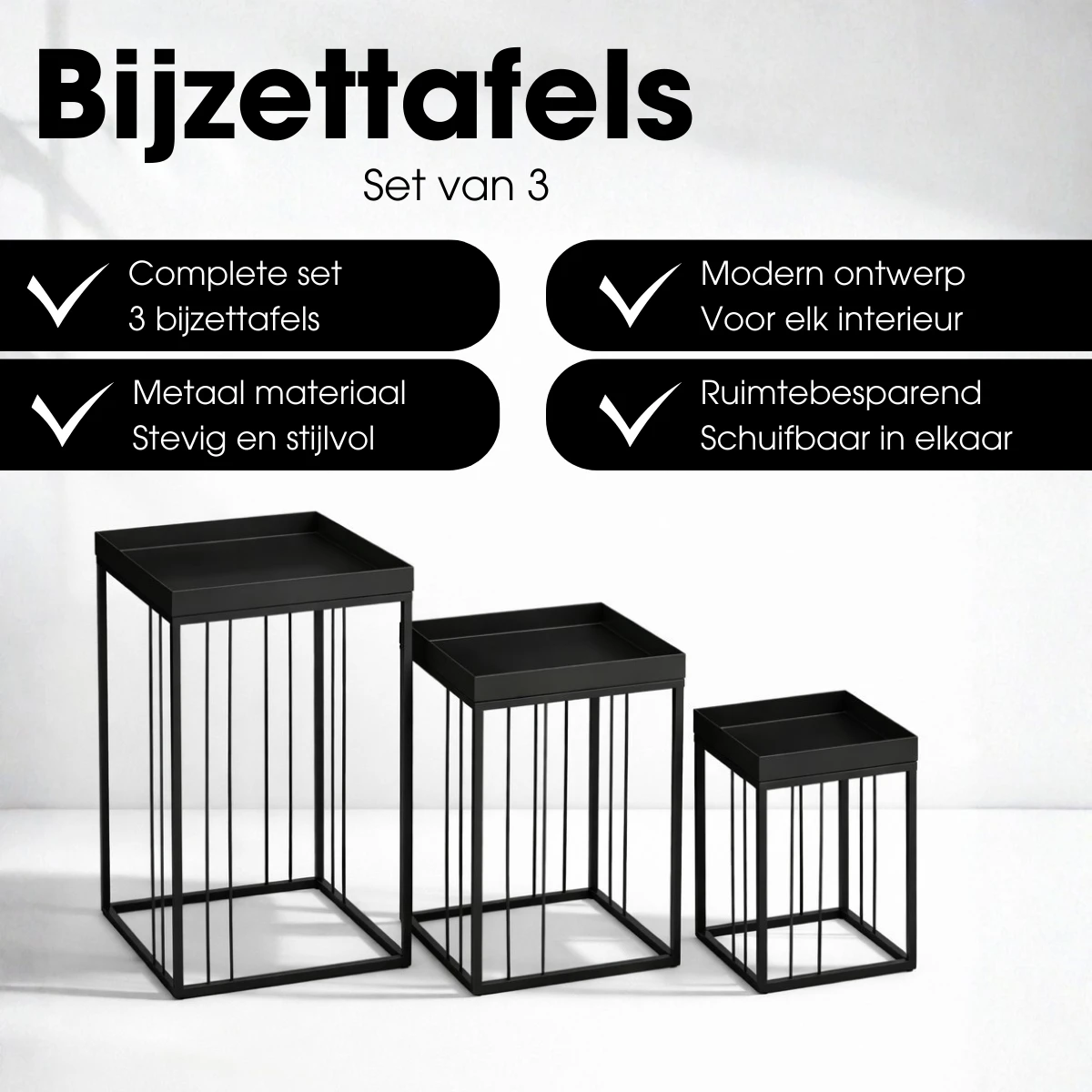 Side table Beth Black by Mica Decorations