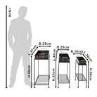 Planthouder staand (3) 47x25x69 / 42x40x63 / 36x16x56 cm by Clayre & Eef.
