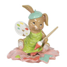 Decoration rabbit sitting on a flower 15x15x15 cm by Clayre & Eef.