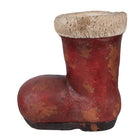 Weihnachtsdekorationsskulptur Stiefel 28x18x30 cm rote Keramik von Clayre & Eef.