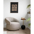 Tine Tufted wall decoration, beige/black, 50x70 cm by EMIRELLE