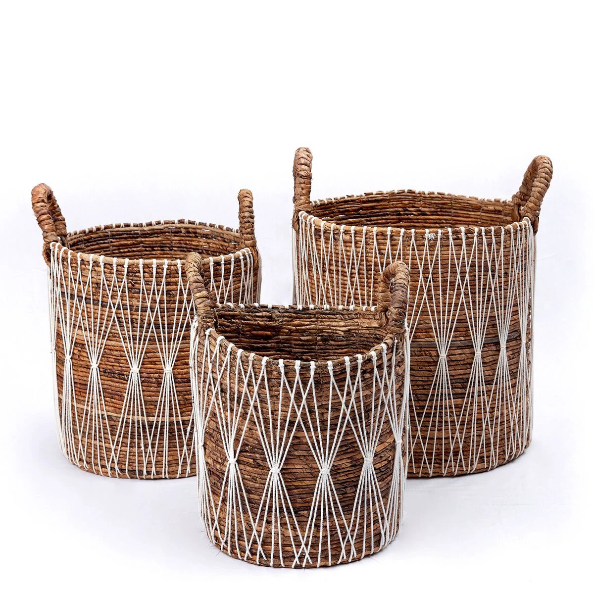 Boho Laundry Basket | Plant Basket | Storage Basket MANDURO made of Banana Fibre (3 sizes) by Soeji