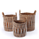 Boho Laundry Basket | Plant Basket | Storage Basket MANDURO made of Banana Fibre (3 sizes) by Soeji