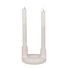 Candle Holder - Ceramic, Beige - Ø13x8.5 cm by EMIRELLE