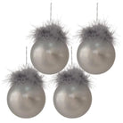 Christmas bauble Ø 8x8 cm (set of 4) by Clayre & Eef.