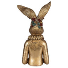 Decoration Statue Rabbit 27x17x51 cm Gold-colored Plastic by Clayre & Eef.