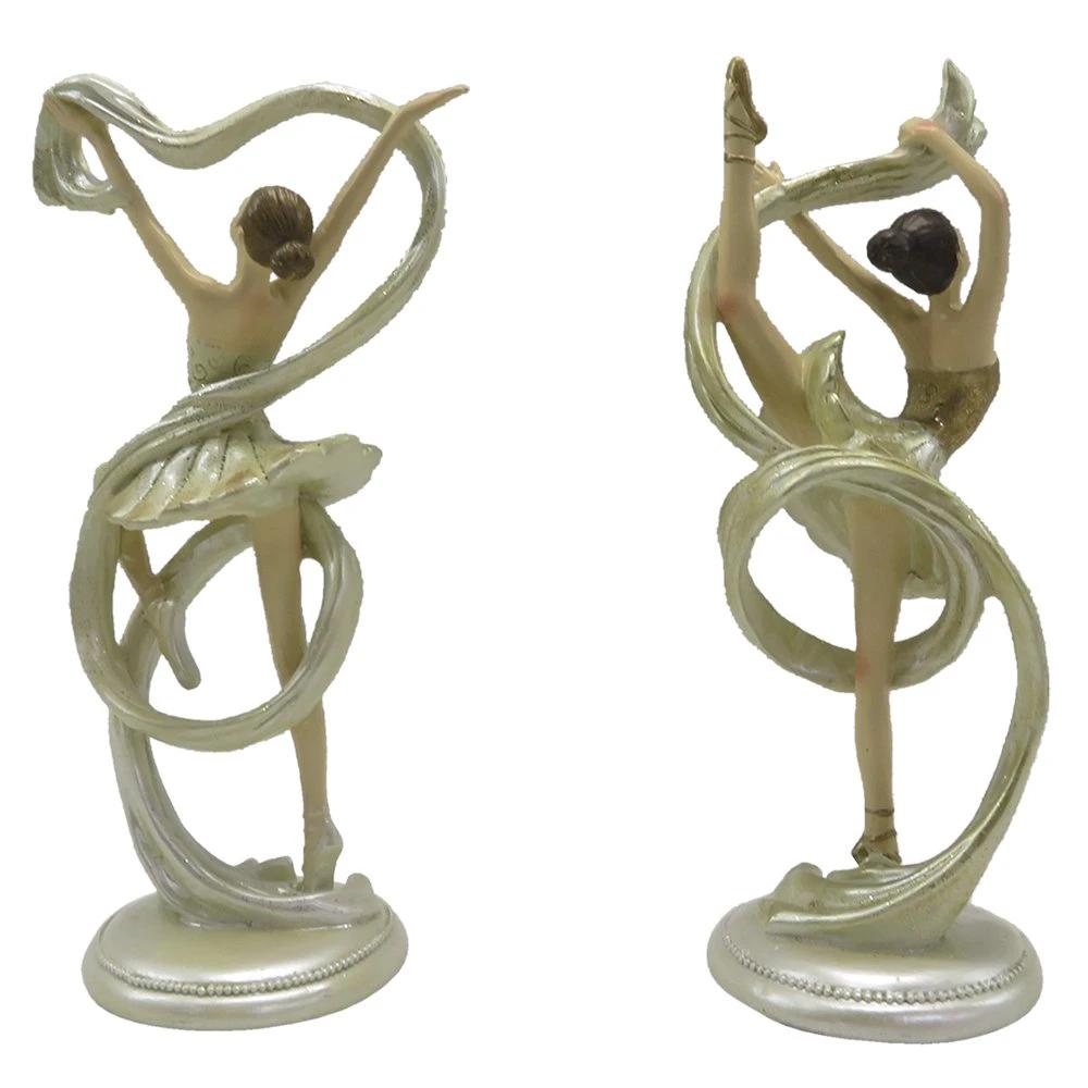 Dekoration Ballerina (Set aus 2) 9x6x18 cm von Clayre & Eef.