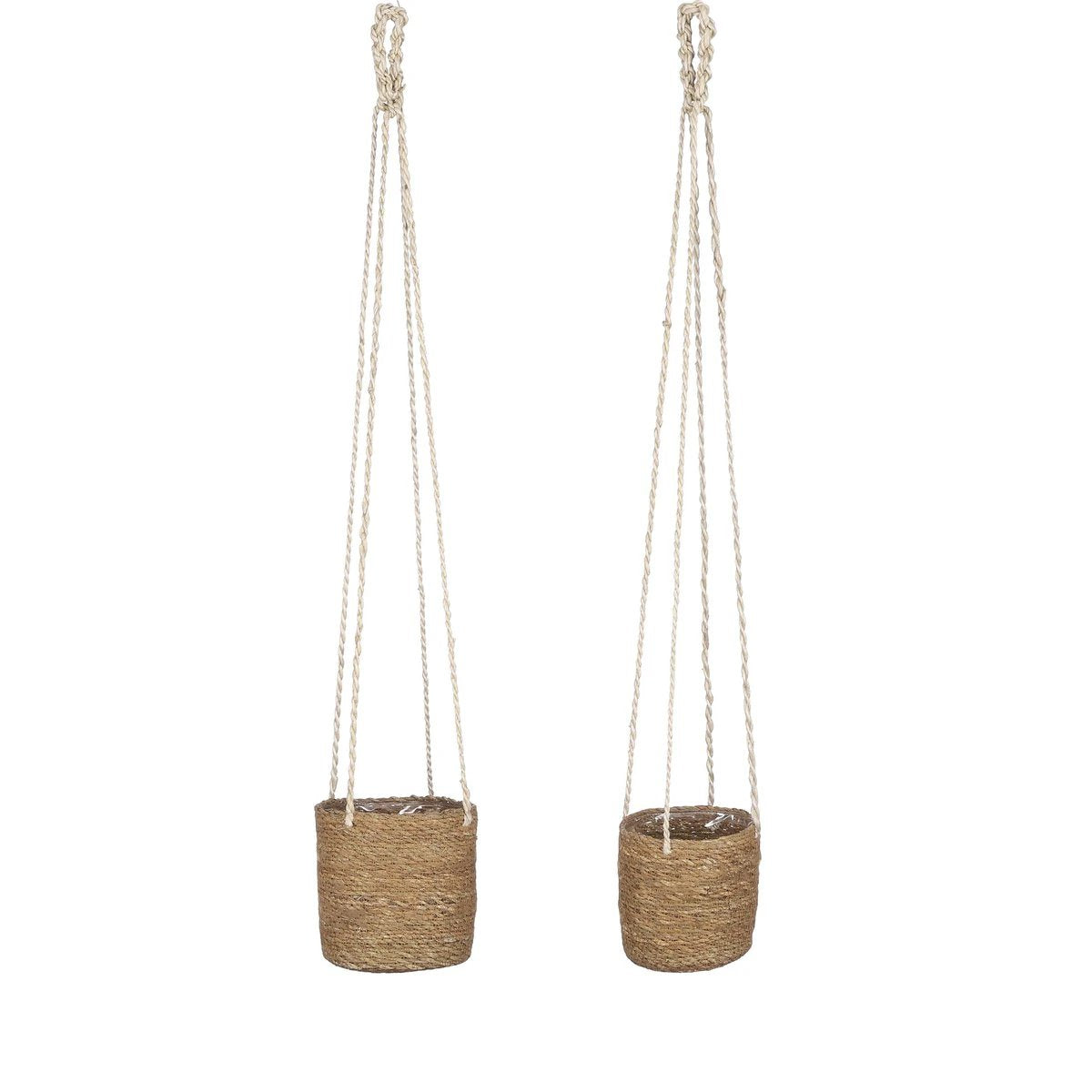 Plant basket set Atlantic Light brown by Mica Decorations