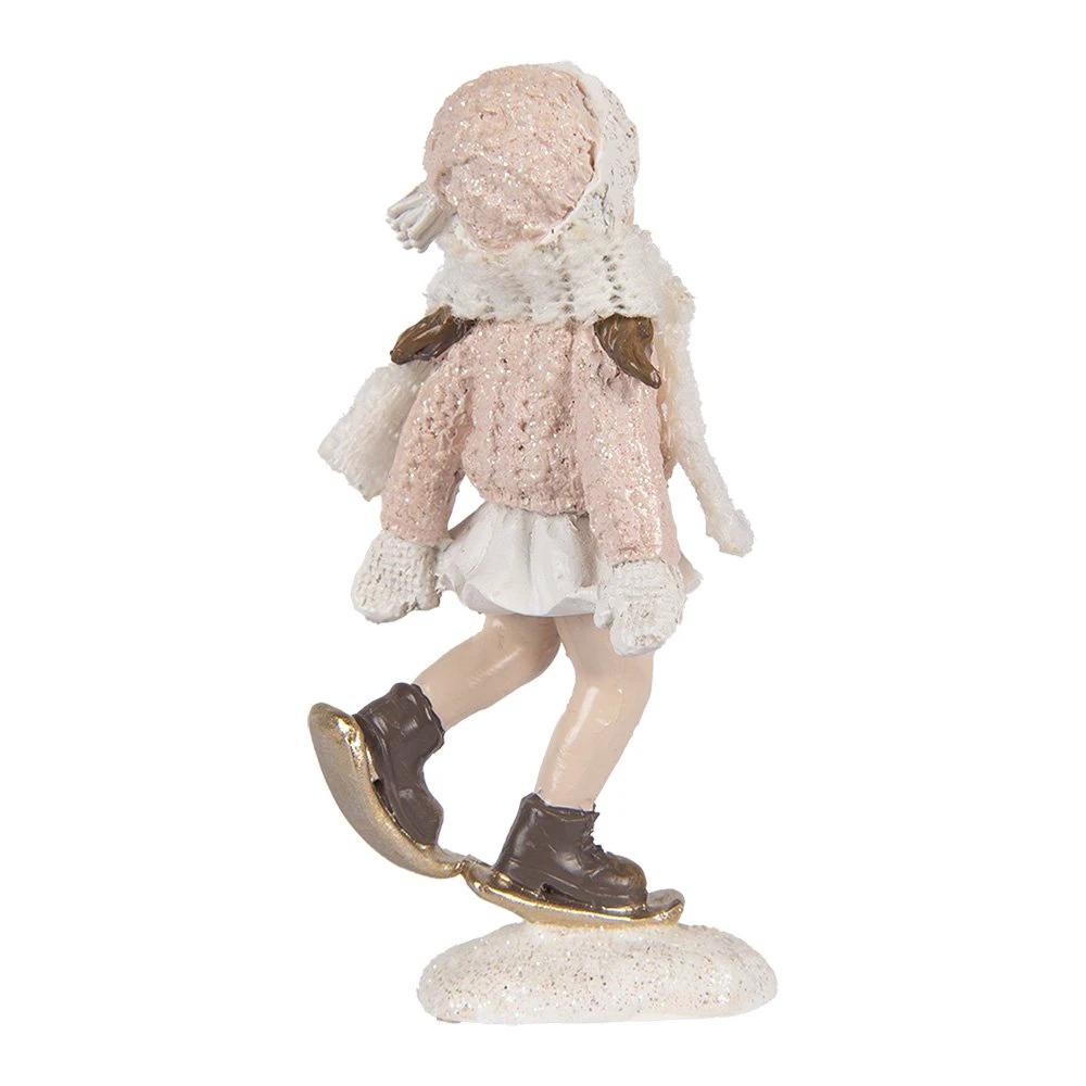 Decoration image child 4x3x10 cm pink plastic by Clayre & Eef.