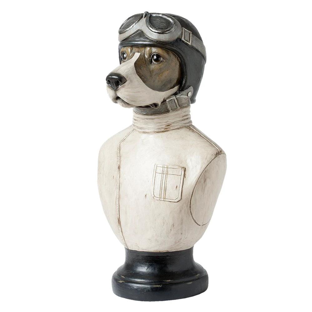 Bild Hund 24x26x51 cm Wohnaccessoires aus weißem Kunststoff von Clayre & Eef.