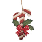 Weihnachtsanhänger Zuckerstange Rot Holz von Clayre & Eef.