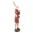 Decoration image rabbit 72 cm beige gold colored plastic clock by Clayre & Eef.
