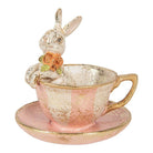 Decoration Statue Rabbit Ø 12x12 cm Beige Plastic by Clayre & Eef.