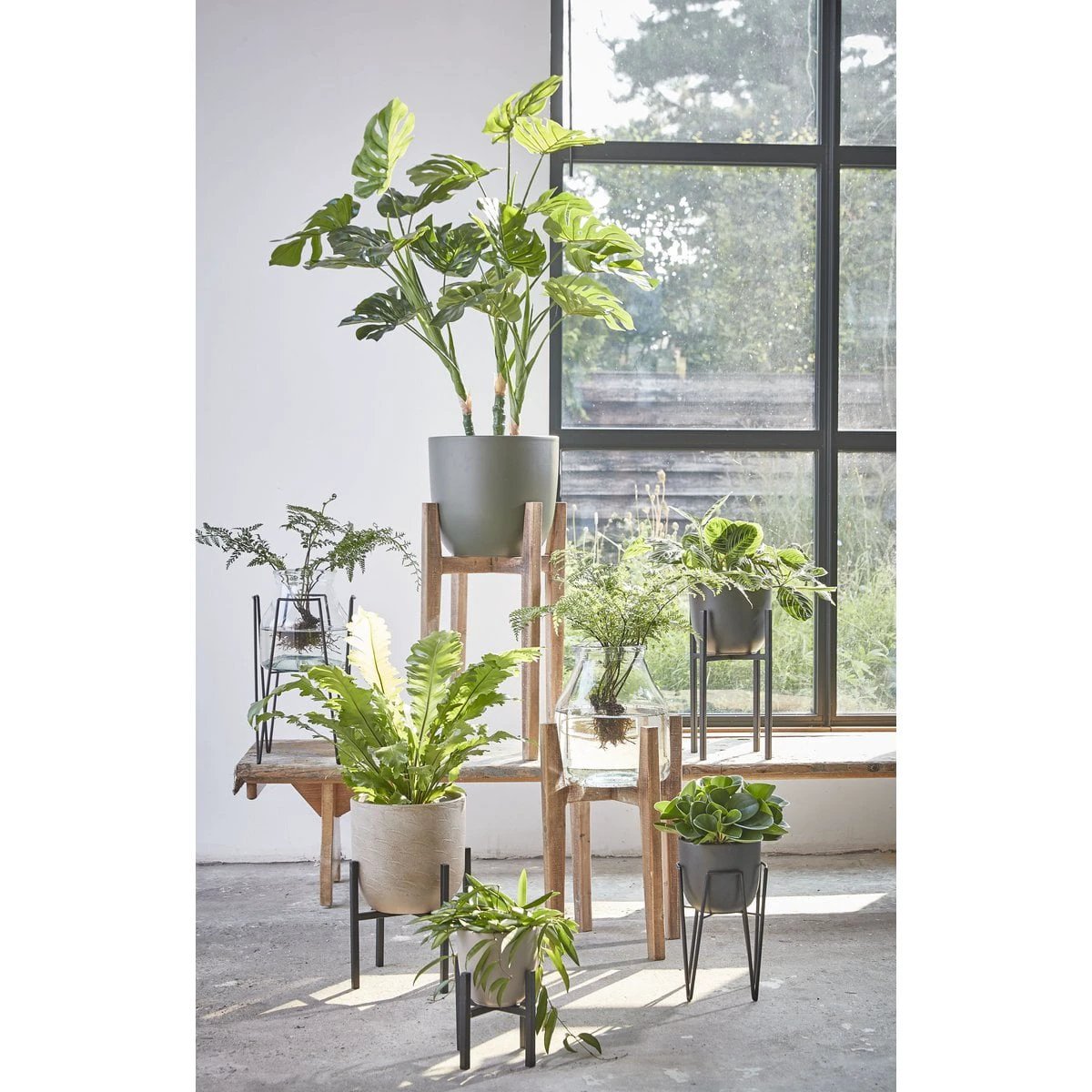 Artificial plant Monstera green by Mica Decorations