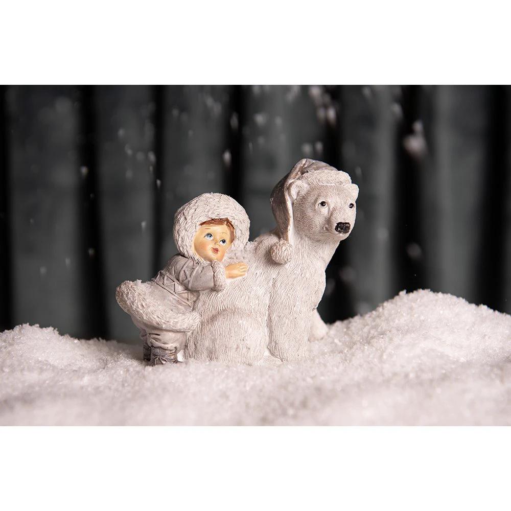 Dekoration für Kinder mit Eisbär 11x6x11 cm von Clayre & Eef.