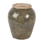 Vase Ø 13x15 cm Green Ceramic by Clayre & Eef.