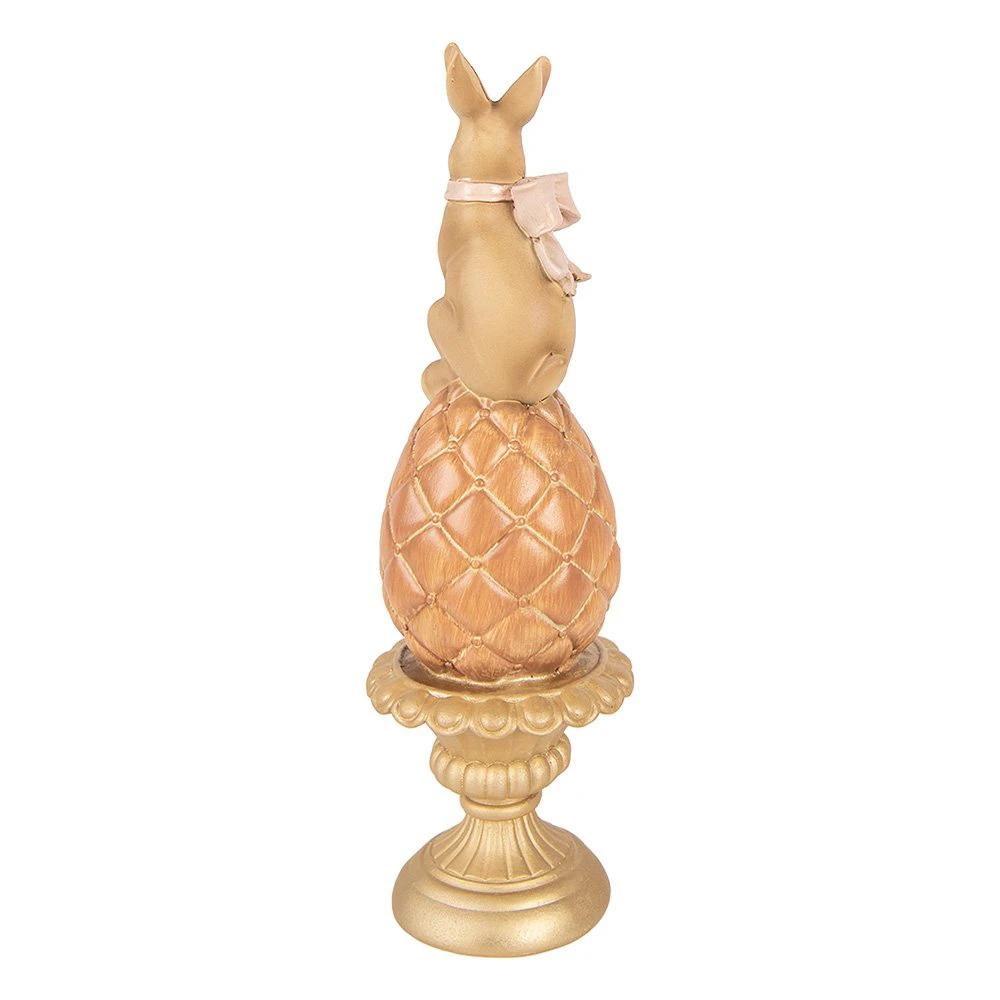Decoration Statue Rabbit Ø 8x27 cm Brown Plastic by Clayre & Eef.