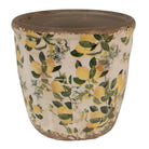 Blumentopf Ø 14x13 cm Beige-Gelb Keramik Zitronen Blumentopf für den Innenbereich von Clayre & Eef.