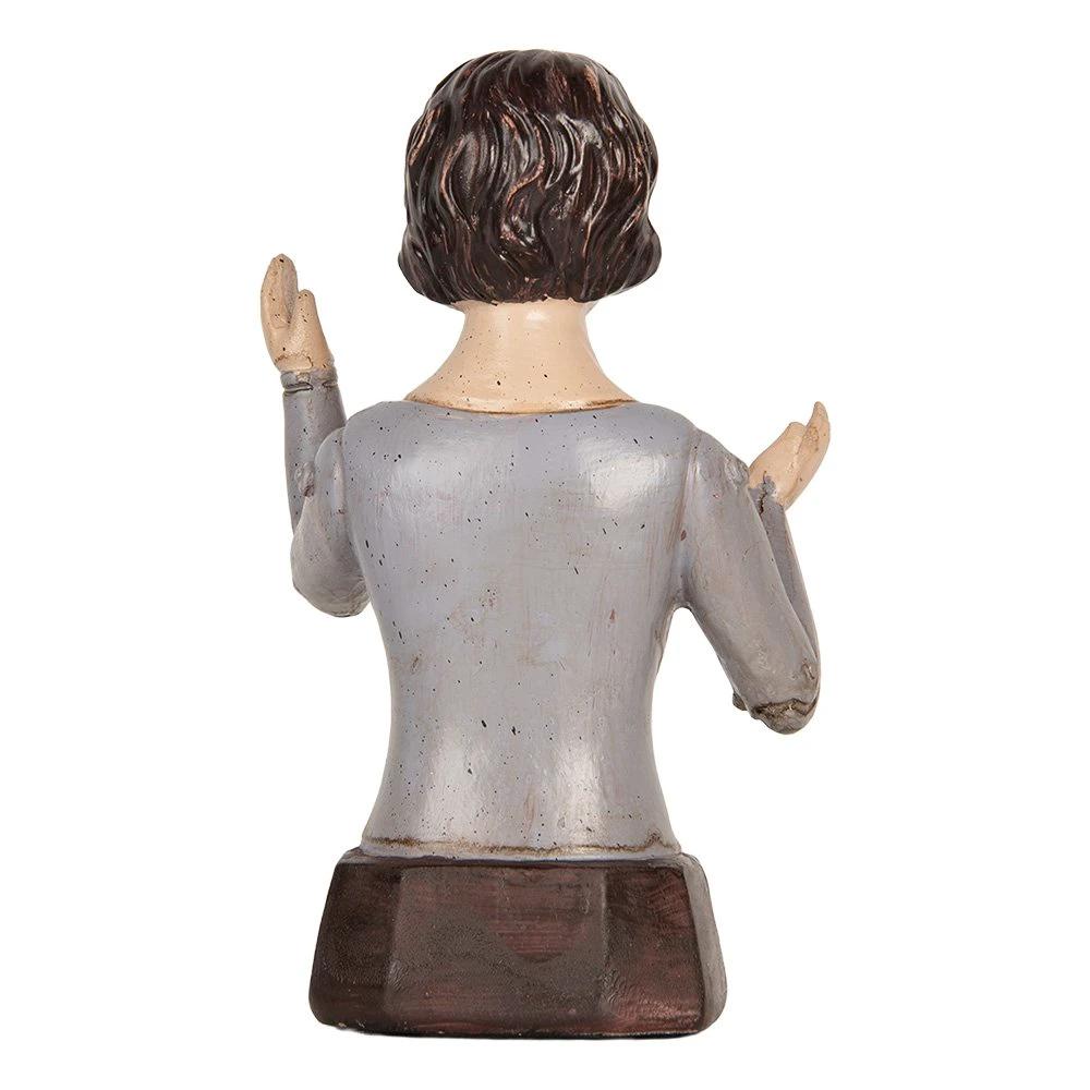Decoration image woman 12x9x20 cm gray plastic by Clayre & Eef.