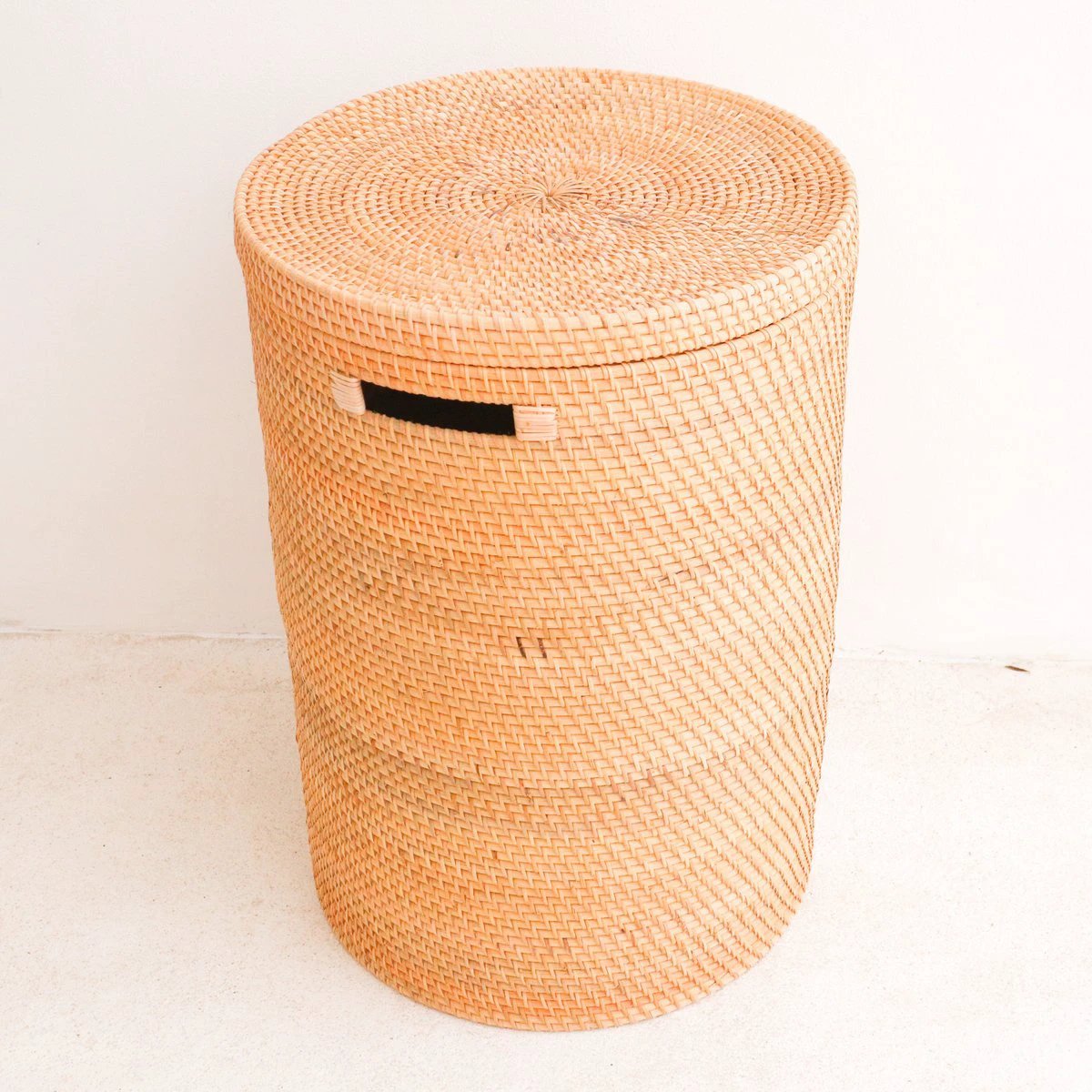 Laundry Basket with Lid Storage Basket made from Rattan SARI (2 sizes) by Soeji