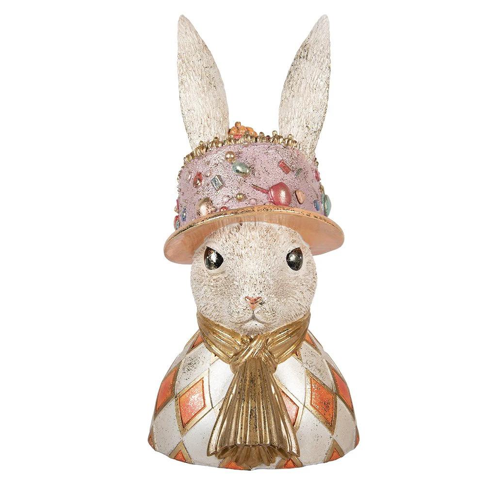 Decoration Statue Rabbit 26x26x50 cm Beige Plastic by Clayre & Eef.