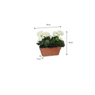 Artificial Plant Geranium Wit by Mica Decorations