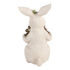 Decoration Statue Rabbit 17x16x30 cm White Plastic by Clayre & Eef.