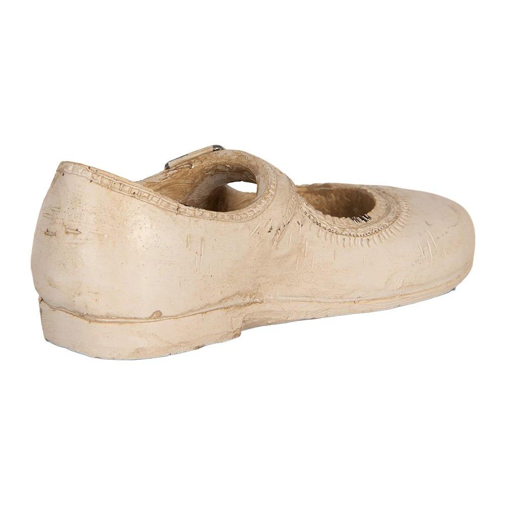 Decoration image shoe 15x6x5 cm beige plastic by Clayre & Eef.