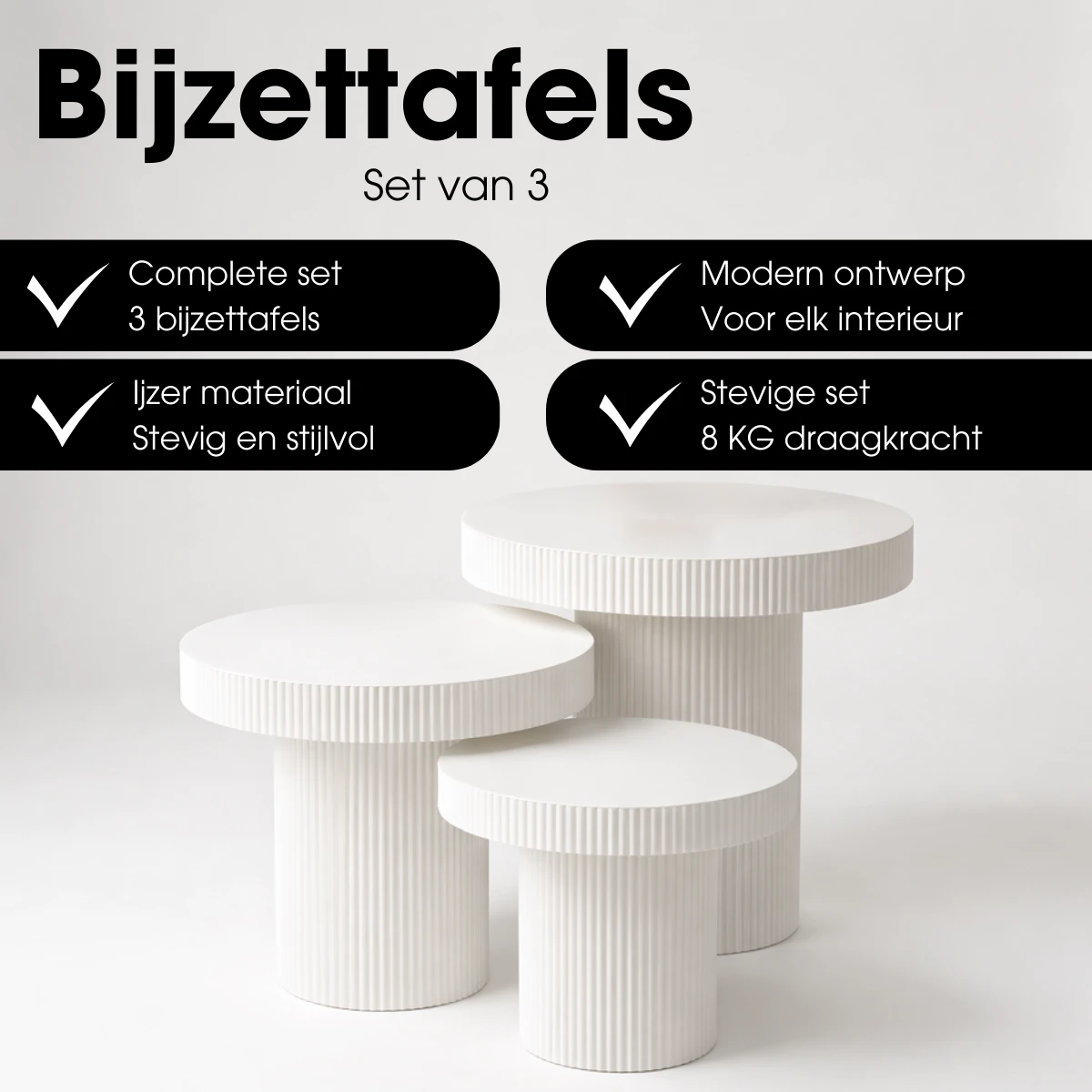 Side table Lux Off-white by Mica Decorations