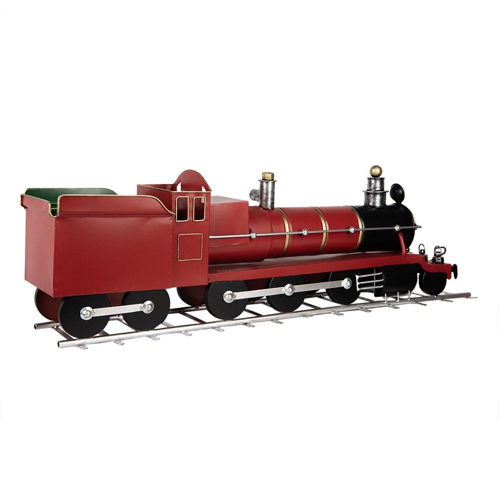 Decoration image train 86x18x27 cm red metal by Clayre & Eef.