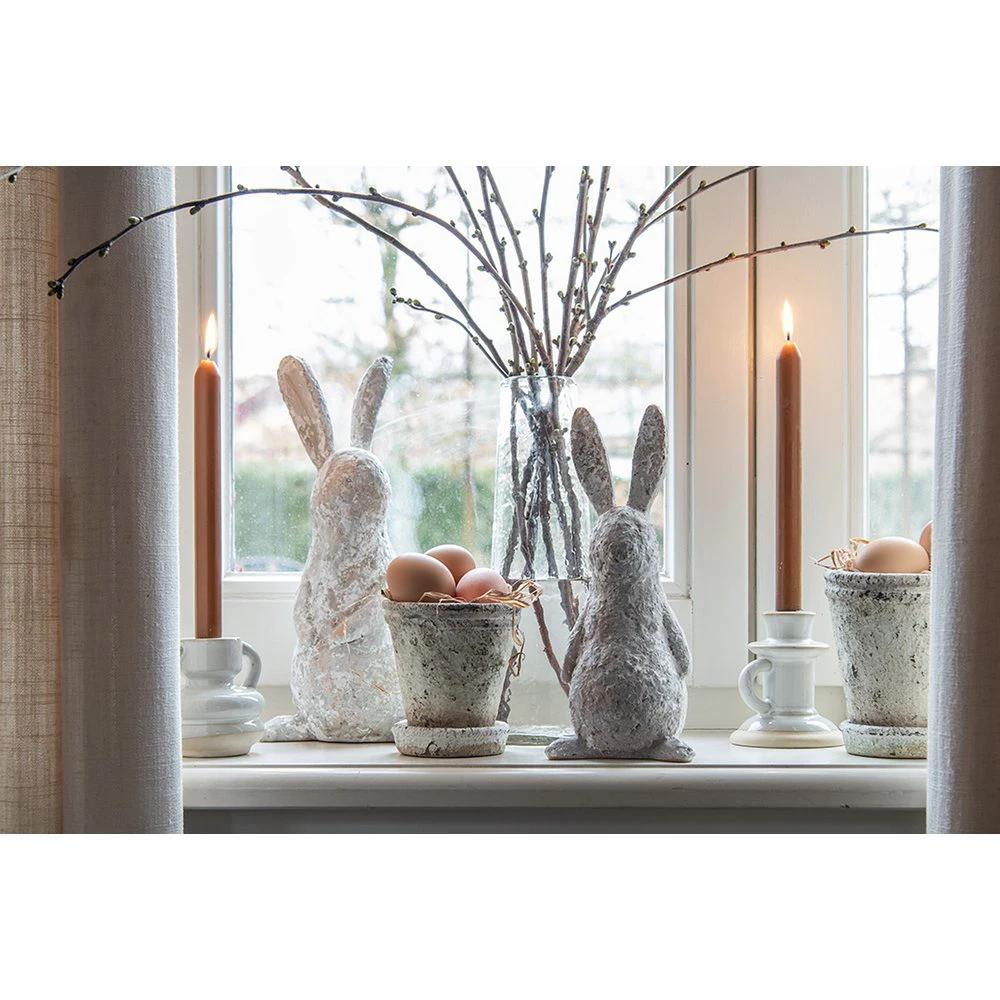 Decoration rabbit 11x11x26 cm by Clayre & Eef.