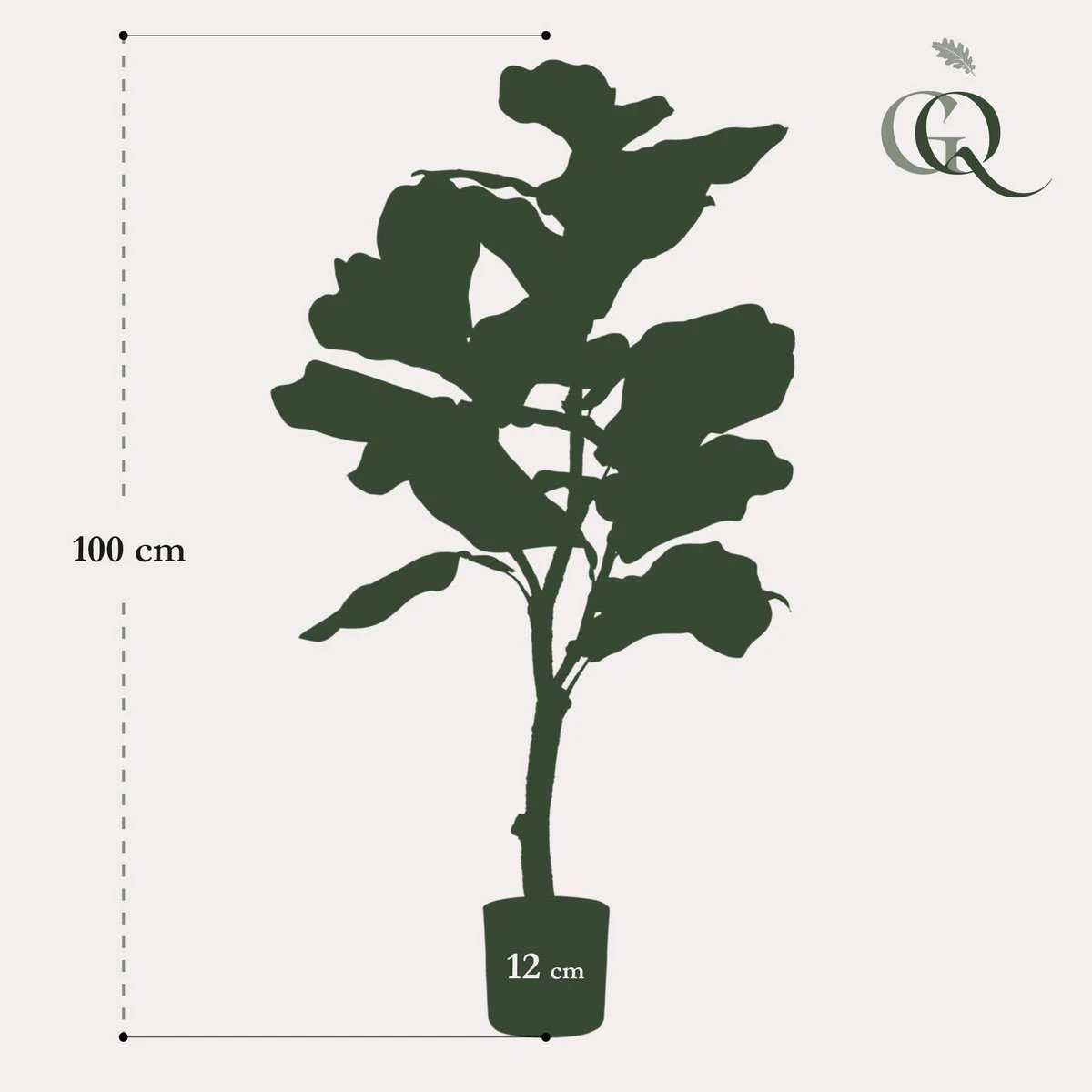 Artificial plant - Ficus Lyrata - Tobacco plant - 90 cm by Green boutiQ