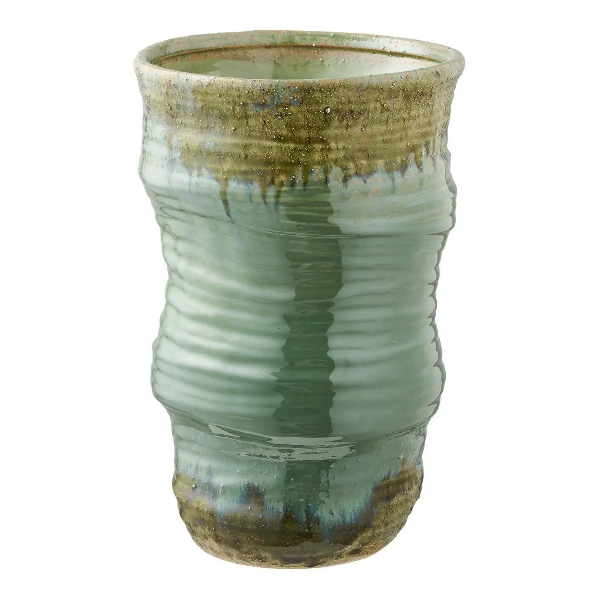 Vase, ceramic, green, ø22x34,5 cm by EMIRELLE