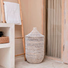 Laundry Basket with Lid KAJA made from Banana Fibre by Soeji