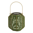 Crewe Lantern, rechargeable with integrated solar panel, green by EMIRELLE