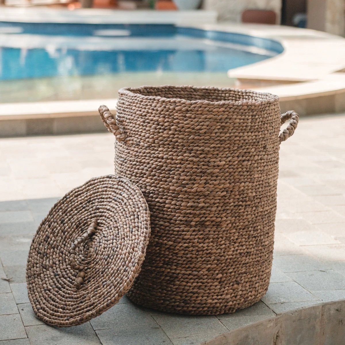 Storage Basket IKAT | Laundry Basket | Basket with Cover | Basket with Lids by Soeji