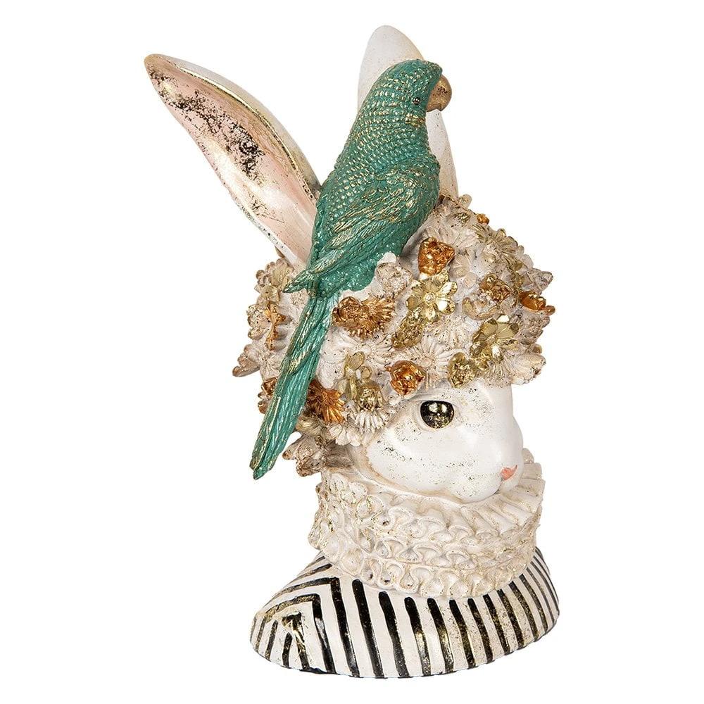 Dekorationsbild Hase 23x21x35 cm beige Kunststoff von Clayre & Eef.