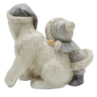 Dekoration Kinderfigur mit Eisbär 11x6x11 cm von Clayre & Eef.