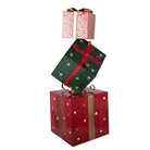 Christmas Decoration Image Gift 36x36x90 cm Red Green Metal by Clayre & Eef.